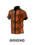 Orange Aztec Mens Short Sleeve Shirt